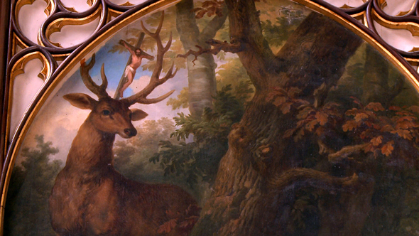 Le Cerf Crucifère dans "La conversion de saint Hubert" © Ooh ! Collective